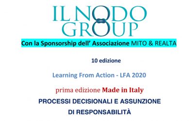 Learning From Action – LFA 2020, processi decisionali e assunzioni di responsabilità